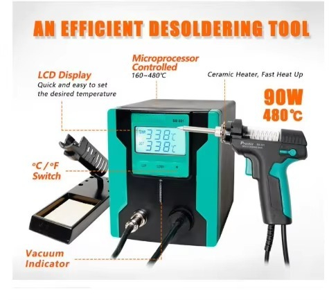 ปั๊มดูดตะกั่วไฟฟ้าดิจิตอล ESD  - Desoldering Gun Vacuum Electric บทวิจารณ์และราคา
